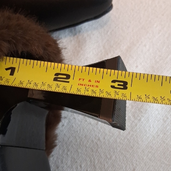 No Boundaries Brown Faux Fur Heeled Boots - Picture 8 of 9